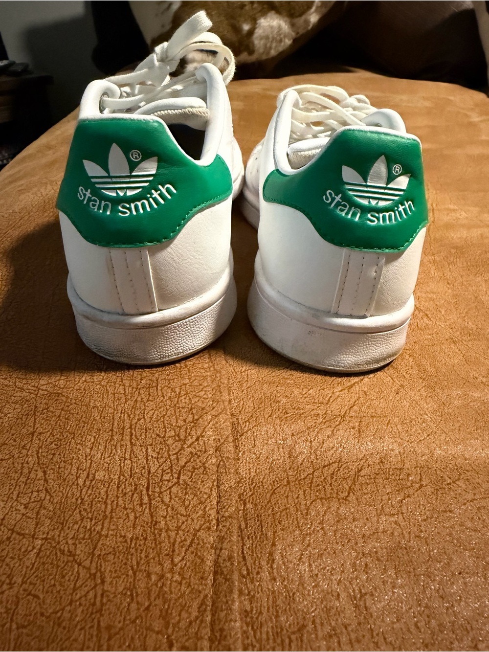 Adidas Stan Smith Men’s White Sneakers with Green Heel Tab